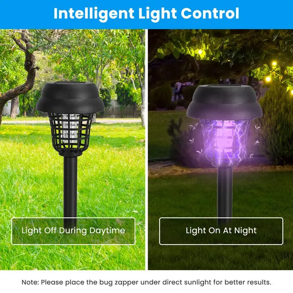 Waterproof UV Light  4 Pack Solar Powered Mosquito Zapper Outdoor Insect Killer