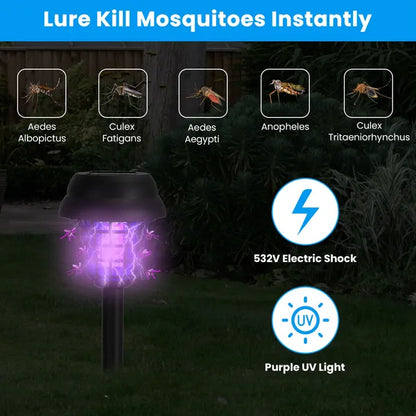 Waterproof UV Light  4 Pack Solar Powered Mosquito Zapper Outdoor Insect Killer